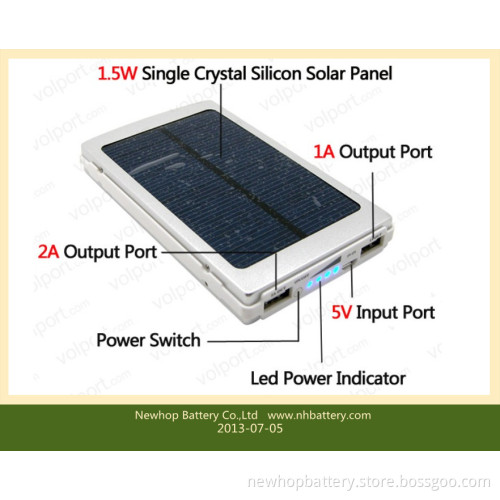 10000mAh Portable Slim Solar Panel Charger Charging Battery